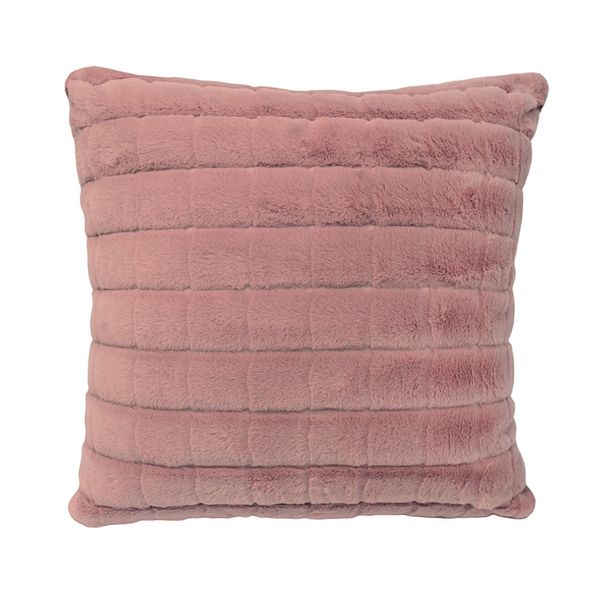 FUNDA COJIN PELUCHE BRUSELAS 45 X 45 CM ROSADO (PT)