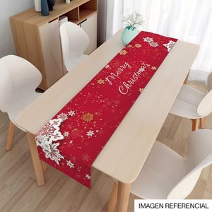 Navidad Camino De Mesa Mc Ii 33X180Cm Rojo (Yc-036)