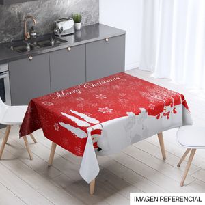 Navidad Mantel Rect Mc Santa 145X200Cm Rojo/Blanco (Yc-010)