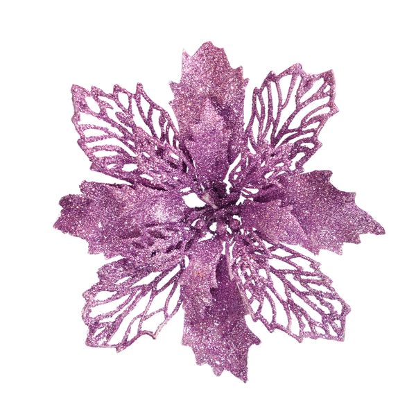 NAVIDAD FLORES P/ARBOL PETALOS II 16CM LAVANDA