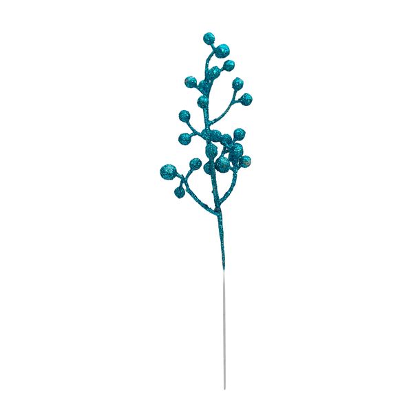 NAVIDAD PLANTA P/ARBOL ESPIGA 24CM TURQUESA