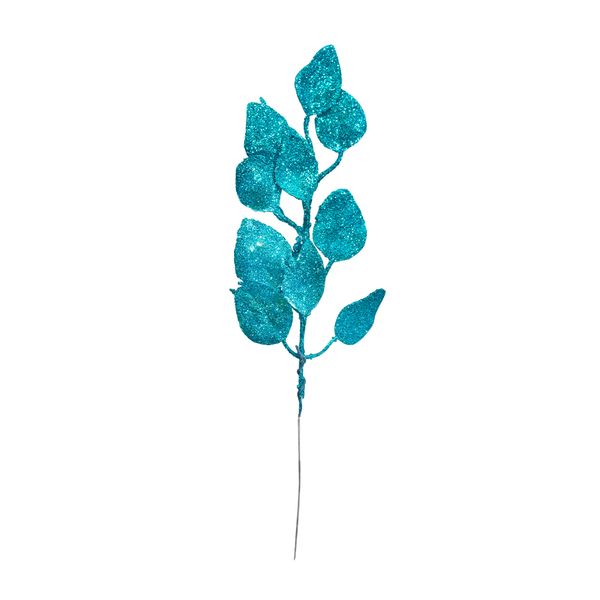 NAVIDAD PLANTA P/ARBOL MELOCOTON 33CM TURQUESA