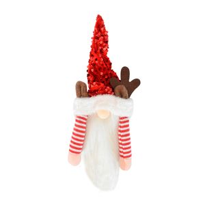 Navidad Funda P/Botella Duende Brillo 40X17Cm Rojo/Bl (B11-7)