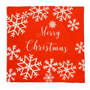 Navidad Funda Cojin Mc Rb 45X45Cm Rojo/Blanco Copos (Yc-078)