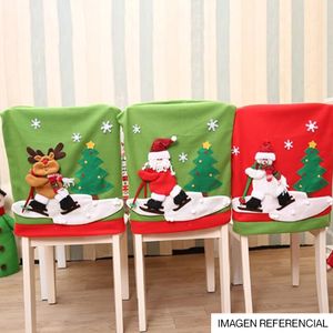 Navidad Funda Silla Ski 60X50Cm Verde/Rojo Santa (G9-4)