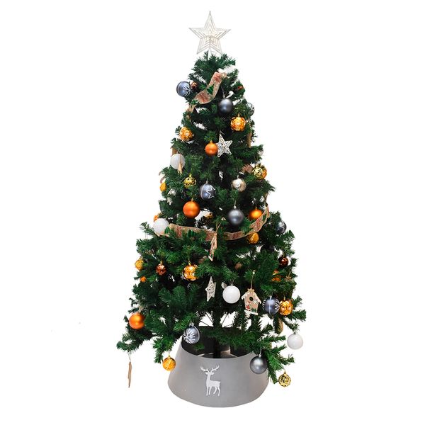 NAVIDAD ARBOL C/ADORNOS LUZ LED 180CM VERDE/DORADO (HR-03-180)