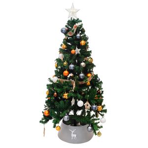 Navidad Arbol C/Adornos Luz Led 210Cm Verde/Dorado (Hr-03-210)