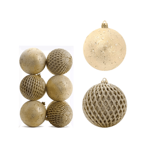 Navidad Pack Bolas 12 Pzs 8Cm Dorado (Syba124-6)
