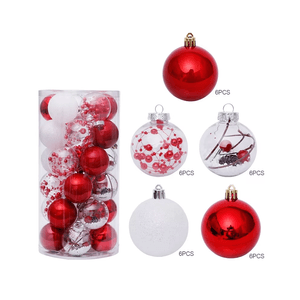 Navidad Pack Bolas 30 Pzs 6Cm Multicolor Rojo/Blanco (Syba05-7)