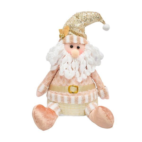 NAVIDAD MUÑECO SENTADO CHAMPAÑA 45CM SANTA