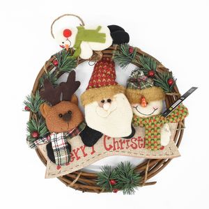 Navidad Adorno Colgante Corona Amigos Rojo/Ve 29X29Cm (C16-1)