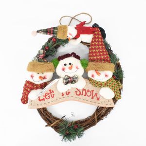 Navidad Adorno Colgante Corona Amigos Rojo/Ve 29X29Cm (C16-2)