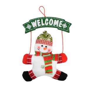 Navidad Adorno Colgante Letrero Welcome Rojo/Ve 20X35Cm (J3-9)