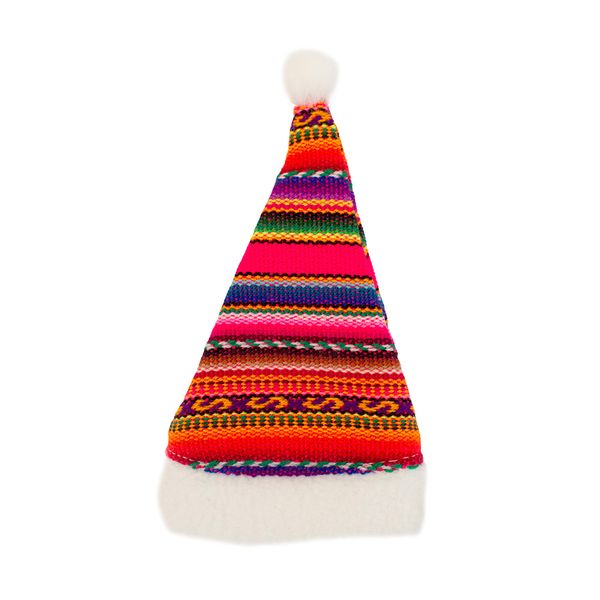 Navidad Peruana Porta Cubiertos 14X8 Cm Gorrito