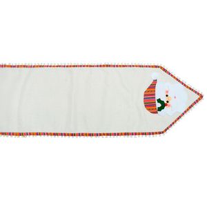 Navidad Peruana Camino De Mesa Bordes 33X240 Cm Santa (Pt)