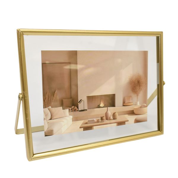 Porta Retrato Metal Marco 15.8X20.7Cm Dorado (Fh-Sl012)