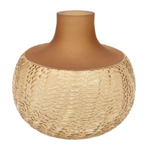 Florero Vidrio Atenea 17X17X17Cm Ambar (E2276)