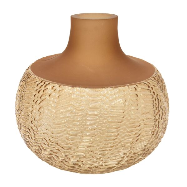 Florero Vidrio Atenea 17X17X17Cm Ambar (E2276)