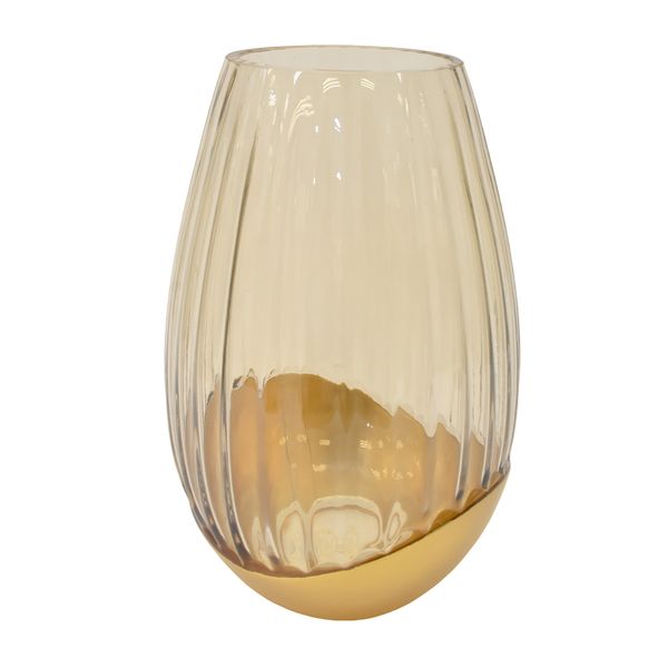 Florero Vidrio Hera 8X8X23Cm Ambar (E2281)