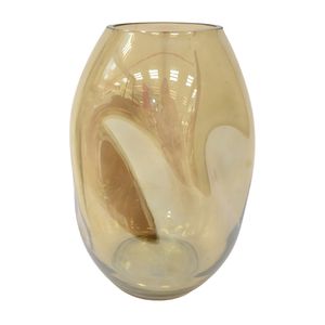 Florero Vidrio Rugar 16X16X25Cm Bronce (Hd4211-25)