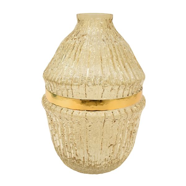 Florero Vidrio Luxe 16X16X26Cm Ambar (Xy-Sl002)