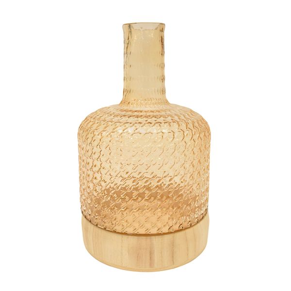 FLORERO VIDRIO NORDIC 18X18X27CM AMBAR (XY-SL015)