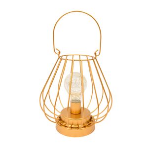 LAMPARA DE MESA CAPSULA 18X18X18.5CM DORADO (PX-SL002)