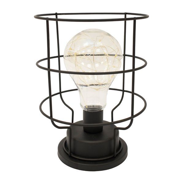 LAMPARA DE MESA LOFT 13.5X13.5X28CM NEGRO (PX-SL003)