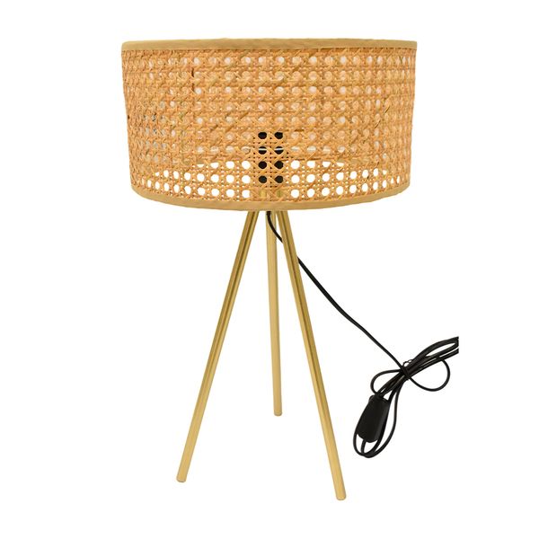 LAMPARA DE MESA NEBIDA 30X30X52CM BEIGE (XT0003-27)