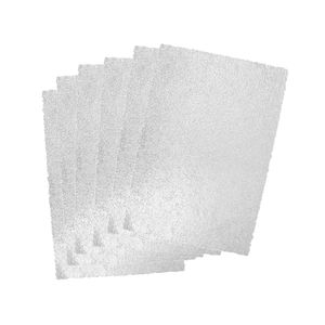JGO INDIVIDUALES 6 PZS RECTANGULAR LINEAS PLATEADO (HME9-021S)