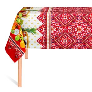 CUBREMESA PLAIN PVC CANASTA FRUTERA ROJO