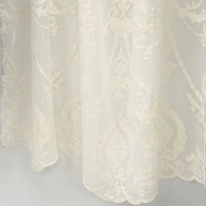 TELA TUL BORDADO VINTAGE BLANCO