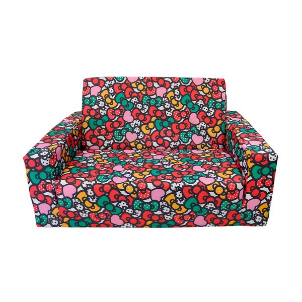 SOFA CAMA INFANTIL ECONOMICO CORAZONES/LAZOS MULTICOLOR