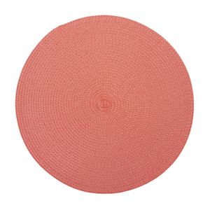 JGO INDIVIDUALES 6 PZS PP CIRC TEJIDO 38CM CORAL
