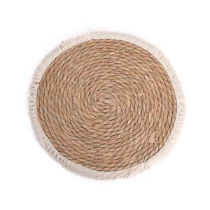 INDIVIDUAL RUSTICO GRASS 38X38 CM BEIGE (HME9-058)