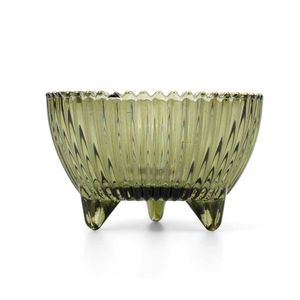 PORTA VELA VIDRIO 9.5X9.5X5.5 CM VERDE (AE125-001GR)