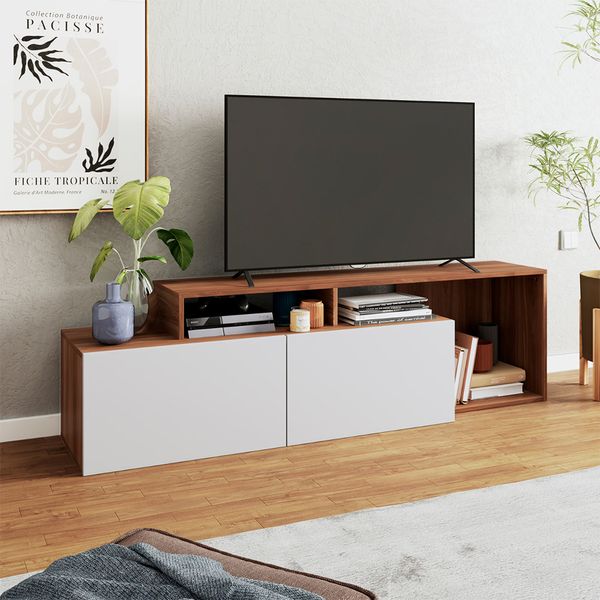 STAND TV YERAY 0.365X0.475X1.64 MTS MARRON/BLANCO