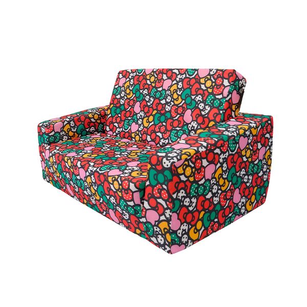 SOFA CAMA INFANTIL ECONOMICO CORAZONES/LAZOS MULTICOLOR
