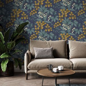 PAPEL TAPIZ S. EASY PERSEPHONE 0.52X10 MTS NAVY/OCHRE