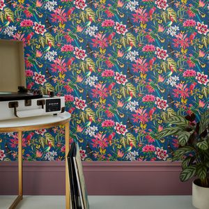 PAPEL TAPIZ ENVY PARADISO 0.52X10 MTS DEEP NAVY