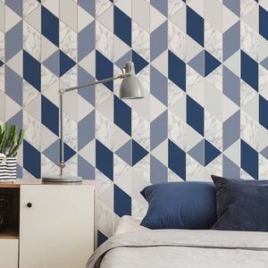 PAPEL TAPIZ FRESCA MARBLE GEO 0.52X10 MTS NAVY