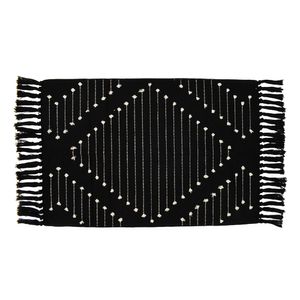 ALFOMBRA BOHEMIA TRIBAL 60X90CM NEGRO (GS31)