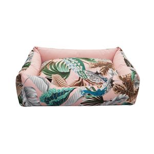 CAMA MASCOTA IMPERMEABLE AQUA GRANDE HOJAS PALO ROSA (PT)
