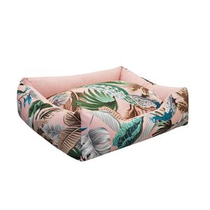 CAMA MASCOTA IMPERMEABLE AQUA GRANDE HOJAS PALO ROSA (PT)