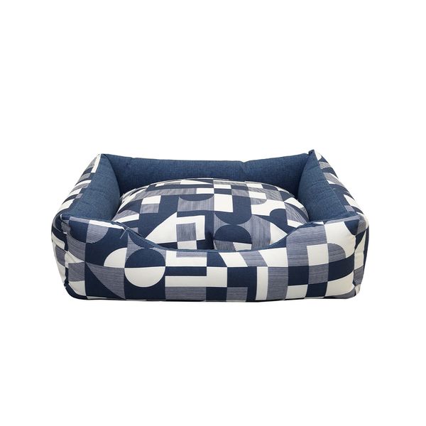 CAMA MASCOTA IMPERMEABLE AQUA MEDIANO GEOMETRICO AZUL (PT)