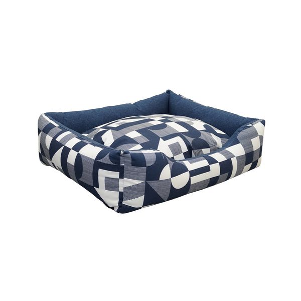 CAMA MASCOTA IMPERMEABLE AQUA MEDIANO GEOMETRICO AZUL (PT)