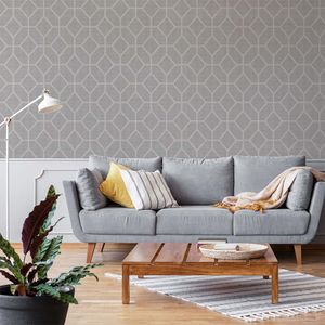 PAPEL TAPIZ OPULENCE ASSCHER GEO 0.52X10 MTS BEIGE