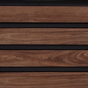 WALL PANEL TOSCANA 290X21X1.2 CM CASTAÑO/NEGRO