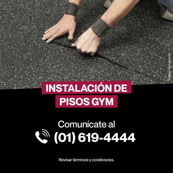 PISO GYM MATTING 6MM NEGRO/ROJO