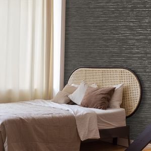 PAPEL TAPIZ TACTILE CHUNKY WEAVE 0.52X10 MTS CHARCOAL